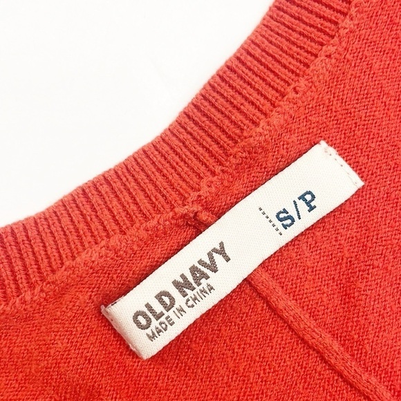 Old Navy bright orange knit sweater - Picture 3 of 4